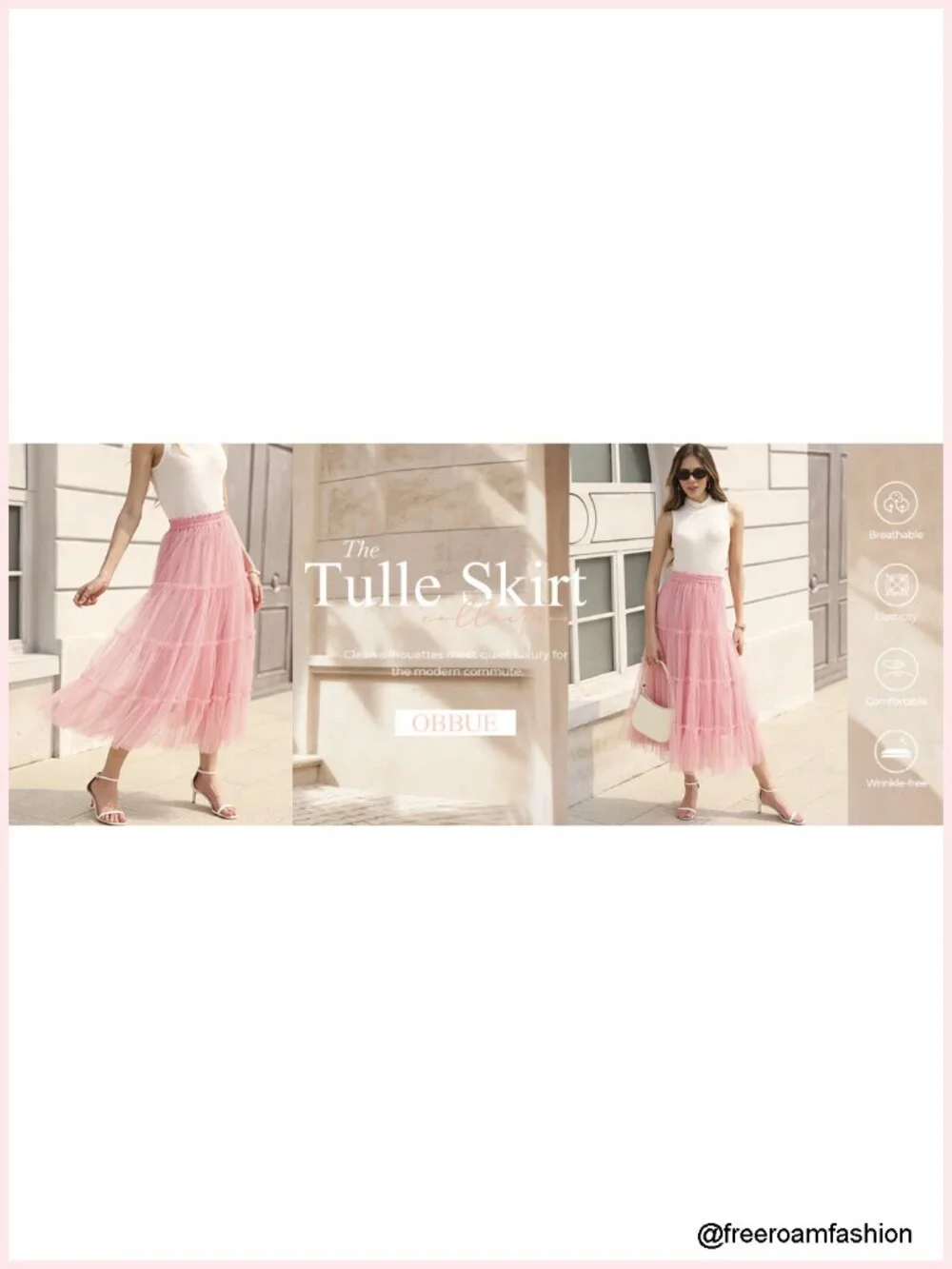 Layered Tulle Midi Skirt A-Line Elastic Waist Tutu Skirt Fairy Ruffle